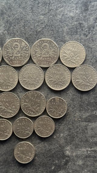 Lote de monedas francesas antiguas 60-80