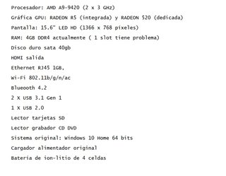 HP Pavilion windows 10 Portátil