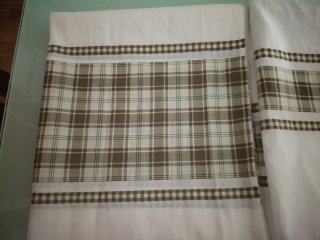 Cortinas de ducha a cuadros verdes y blancas