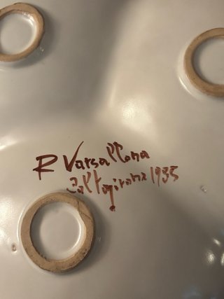 Centrotavola antico in ceramica
