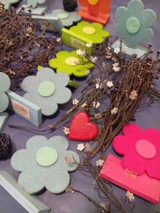 Set Decoración Primavera/Verano Flores y Corazones