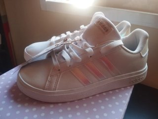 Deportivos niña Adidas rosa y blanco