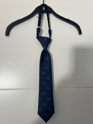 Corbata infantil azul con perros