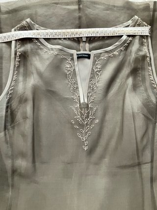 Massimo Dutti vestido vintage Seda T44