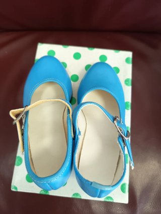 Zapatos Flamenca Turquesa Talla 25