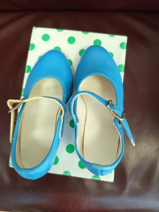 Zapatos Flamenca Turquesa Talla 25