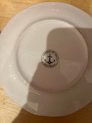 Taza y plato consomé La Cartuja Sevilla