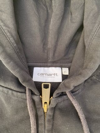 Sudadera Carhartt Negra con Cremallera
