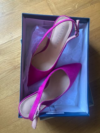 Zapatos de tacón rosas. Talla 38