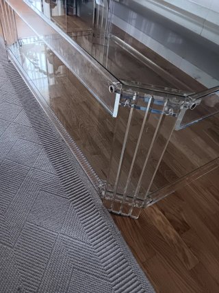 Mesa de centro metacrilato y cristal
