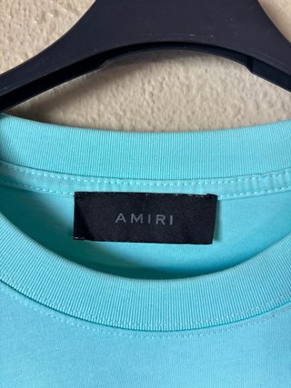 Camiseta Amiri Azul Turquesa Oversize