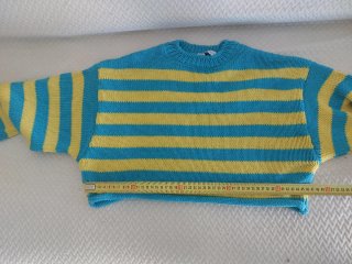 Jersey ZARA rayas azul y amarillo Talla S