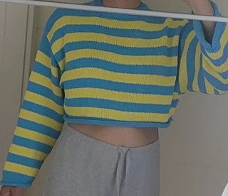 Jersey ZARA rayas azul y amarillo Talla S