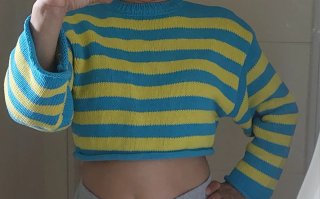 Jersey ZARA rayas azul y amarillo Talla S