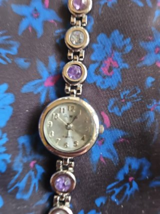 Reloj G.W.A mujer plata y morado