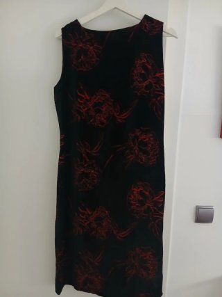 Vestido Terciopelo Rosas Roberto Verino