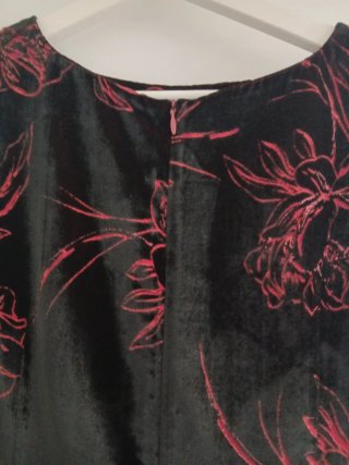 Vestido Terciopelo Rosas Roberto Verino