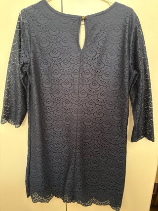 Vestido encaje azul marino Stradivarius Talla L