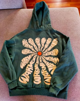 Sudadera Pull&Bear verde con estampado