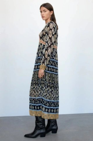 Vestido túnica bohemio Zara, M/L