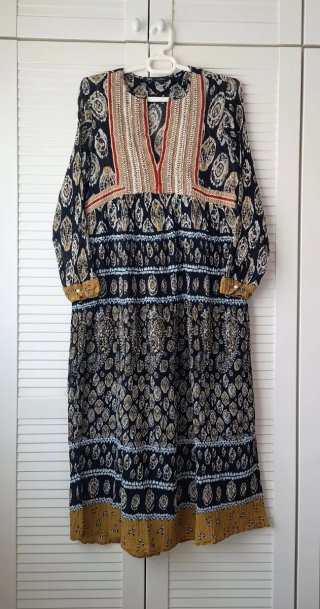 Vestido túnica bohemio Zara, M/L