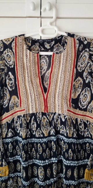 Vestido túnica bohemio Zara, M/L