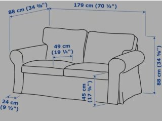 Sofá- cama. Ektorp Ikea Beige Tela.