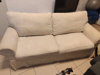 Sofá- cama. Ektorp Ikea Beige Tela.