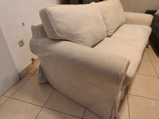 Sofá- cama. Ektorp Ikea Beige Tela.