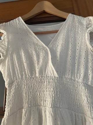 Vestido blanco guipur Talla M