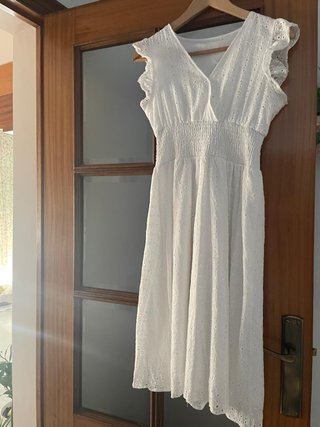 Vestido blanco guipur Talla M