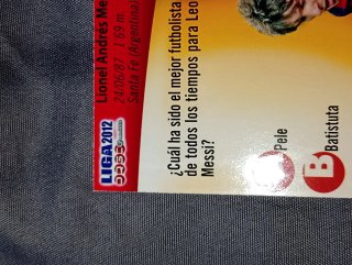 2 cromos Messi LIGA 2012 ideal para psa