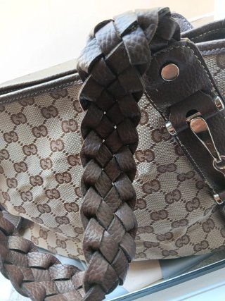 Bolso vintage beige y marrón