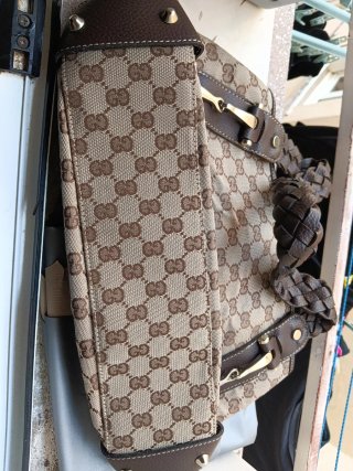 Bolso vintage beige y marrón