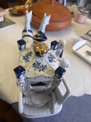 Figura Carruaje Porcelana Vintage