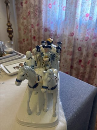 Figura Carruaje Porcelana Vintage