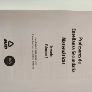 Libros oposición profesor secundaria matemáticas