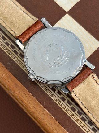 Orologio vintage Enicar Star Jewels black dial