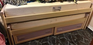 Letto nido 90cm con 2 materassi memory foam