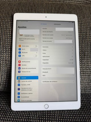 iPad 7ª Gen 10.2 Wi-Fi Plata Apple original