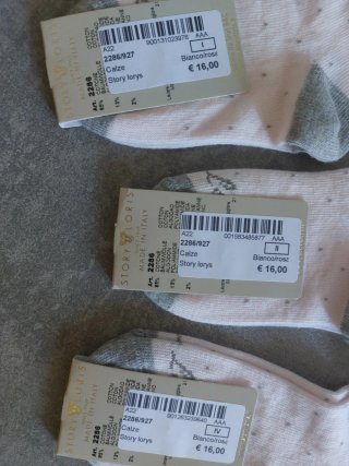 3 paia di calzini per bambina Nuovi con cartellino