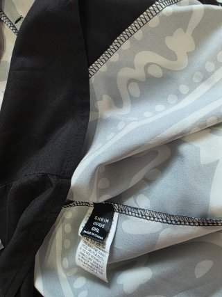 Vestido estampado blanco y negro