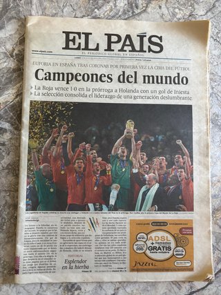 Periódico El País - Campeones del Mundo 2010