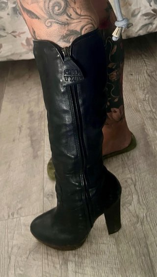 Botas altas piel Miss Sixty negras