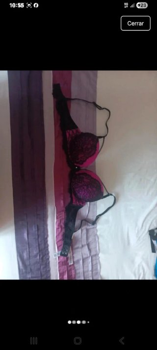 Sujetador push up rosa y negro