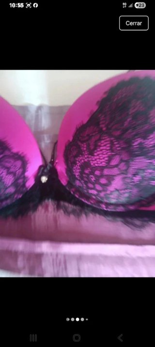 Sujetador push up rosa y negro