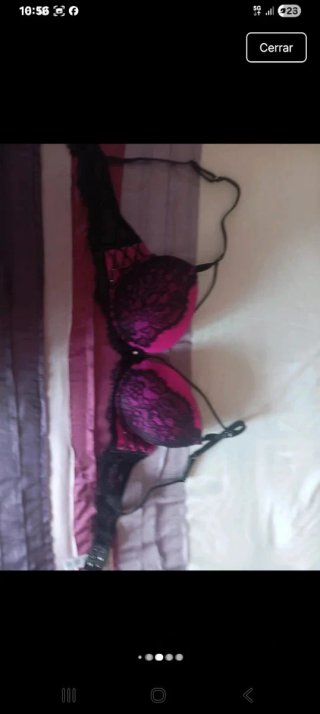 Sujetador push up rosa y negro