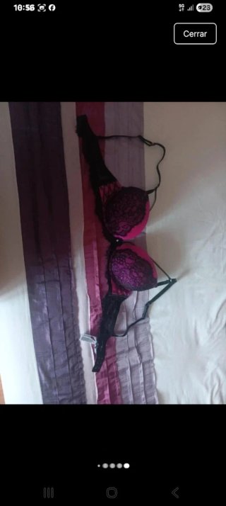 Sujetador push up rosa y negro