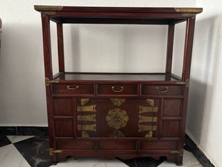 Aparador Chino Vintage Madera y Bronce