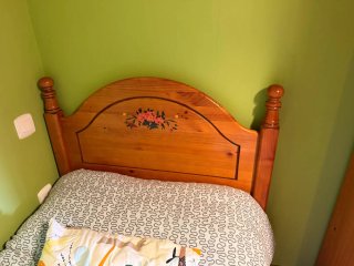 2 cabeceros pino macizo cama 90 cm.
